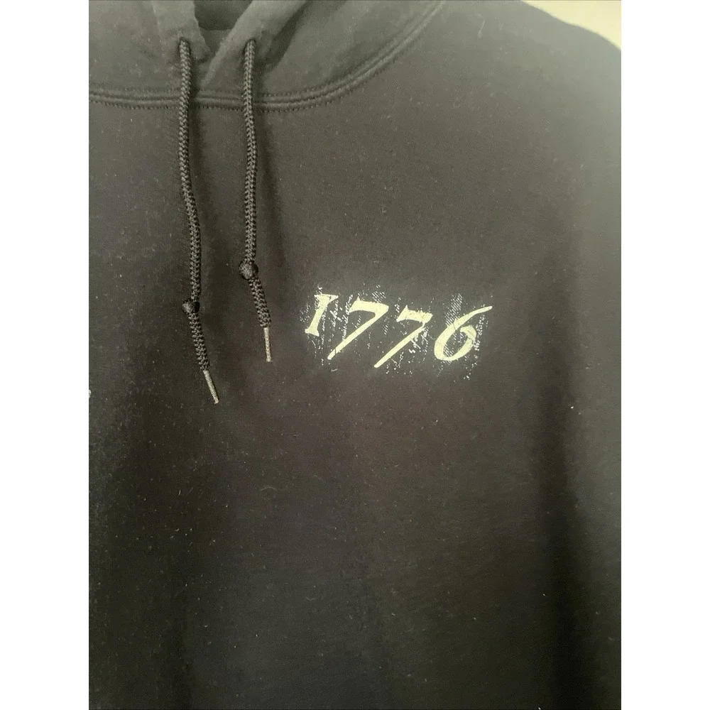 Grunt Style Men's 2X Hoodie Black This We'll Defend Patriotic USA Pullover EUC